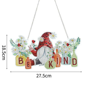 Decorazione per Porta Diamond Painting 5D Gnomo Sii Gentile