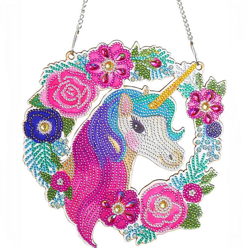 Sospensione da Porta Diamond Painting 5D Unicorno