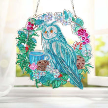 Carica l&#39;immagine nel visualizzatore di Gallery, Decorazione Porta Diamond Painting 5D Gufo con Fiori