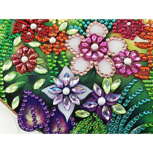 Decorazione Porta Diamond Painting 5D Fenicotteri con LED e Pendente
