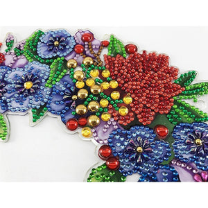 Decorazione Porta Diamond Painting 5D Fenicotteri con LED e Pendente