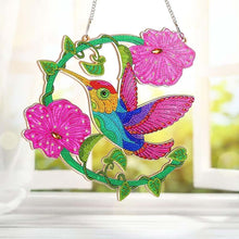 Carica l&#39;immagine nel visualizzatore di Gallery, Decorazione per Porta Diamond Painting 5D Colibrì con Fiori