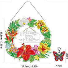 Carica l&#39;immagine nel visualizzatore di Gallery, Decorazione Porta Diamond Painting 5D con LED e Pendente
