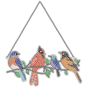 Decorazione Porta Diamond Painting 5D Quattro Uccelli