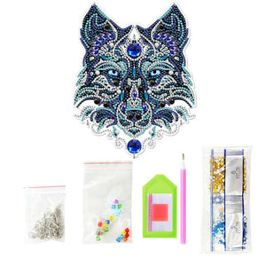 Decorazione per Auto Diamond Painting Lupo
