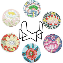 Carica l'immagine nel visualizzatore di Gallery, Sottobicchiere Diamond Painting 5D con Fiori