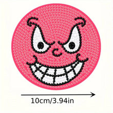 Carica l'immagine nel visualizzatore di Gallery, Sottobicchieri Diamond Painting 5D Emoji 8 Pezzi