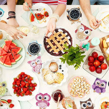 Carica l'immagine nel visualizzatore di Gallery, Sottobicchiere Diamond Painting 5D con gufi set di 10 pezzi