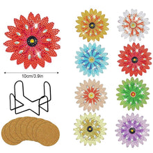 Carica l'immagine nel visualizzatore di Gallery, Sottobicchiere Diamond Painting 5D Fiori Colorati