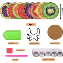 Carica l'immagine nel visualizzatore di Gallery, Sottobicchieri Diamond Painting 5D con Frutta