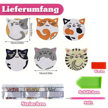 Carica l'immagine nel visualizzatore di Gallery, Sottobicchiere Diamond Painting 5D con Gatti