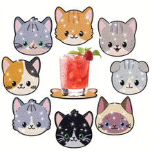 Carica l'immagine nel visualizzatore di Gallery, Sottobicchiere Diamond Painting 5D Gatti