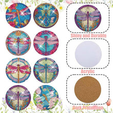 Carica l'immagine nel visualizzatore di Gallery, Sottobicchiere Diamond Painting 5D Libellule