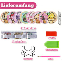 Carica l'immagine nel visualizzatore di Gallery, Sottobicchiere Diamond Painting 5D Coni Gelato Divertenti