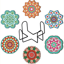 Carica l'immagine nel visualizzatore di Gallery, Sottobicchiere Diamond Painting 5D con Fiori Mandala