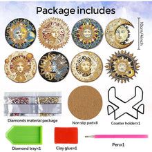 Carica l'immagine nel visualizzatore di Gallery, Sottobicchiere Diamond Painting 5D con Luna