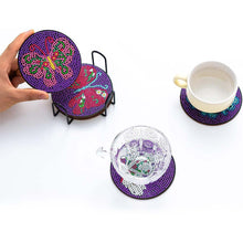 Carica l'immagine nel visualizzatore di Gallery, Sottobicchieri Diamond Painting 5D Farfalle Viola