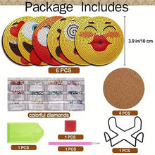 Carica l'immagine nel visualizzatore di Gallery, Sottobicchiere Diamond Painting 5D Emoji