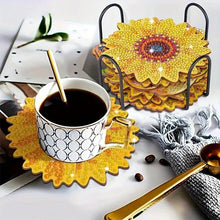 Carica l'immagine nel visualizzatore di Gallery, Sottobicchieri Diamond Painting 5D con Girasoli set di 10 pezzi