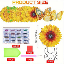 Carica l'immagine nel visualizzatore di Gallery, Sottobicchieri Diamond Painting 5D con Girasoli set di 10 pezzi