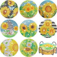 Carica l'immagine nel visualizzatore di Gallery, Sottobicchiere Diamond Painting 5D con Girasoli