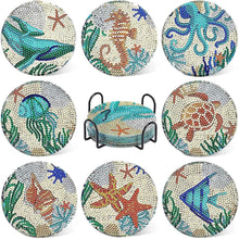 Carica l'immagine nel visualizzatore di Gallery, Sottobicchiere Diamond Painting 5D sottomarino