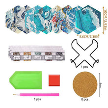 Carica l'immagine nel visualizzatore di Gallery, Sottobicchiere Diamond Painting 5D Onde d'Acqua