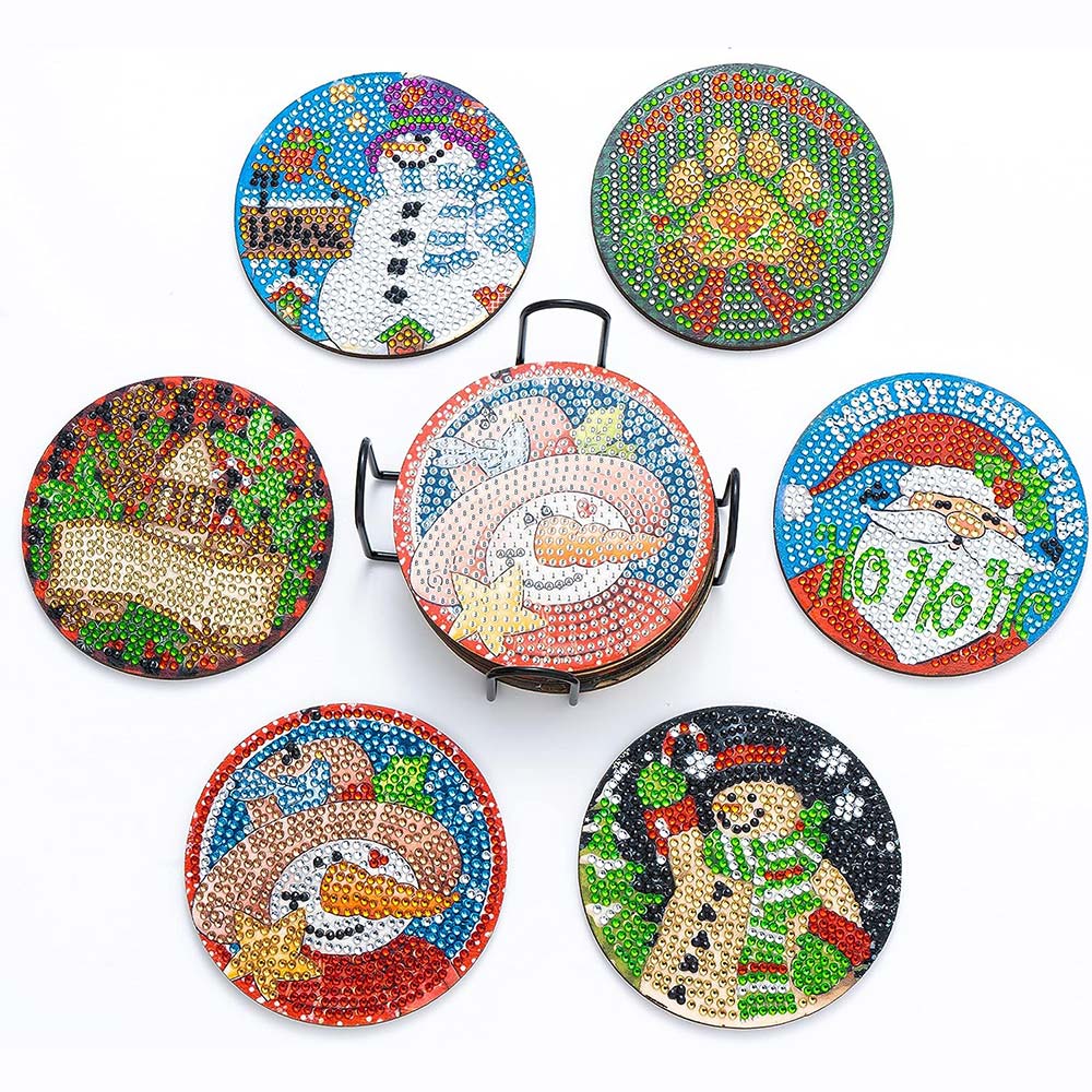 Sottobicchieri Diamond Painting 5D Set di Natale 2