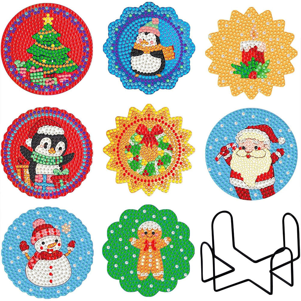 Sottobicchiere Diamond Painting 5D con Natale