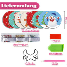 Carica l&#39;immagine nel visualizzatore di Gallery, Sottobicchieri Diamond Painting 5D Natale