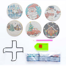Carica l&#39;immagine nel visualizzatore di Gallery, Sottobicchiere Diamond Art Natale