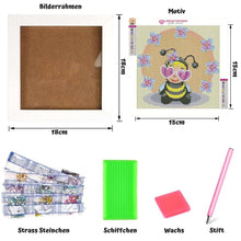 Carica l'immagine nel visualizzatore di Gallery, Kit Diamond Painting 5D per Bambini - Ape con Cornice Fotografica