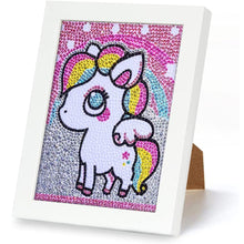 Carica l'immagine nel visualizzatore di Gallery, Kit Diamond Painting 5D per Bambini - Unicorno con Cornice Fotografica