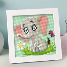 Carica l'immagine nel visualizzatore di Gallery, Diamond Painting 5D Bambini Elefante con Cornice Fotografica