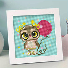 Carica l'immagine nel visualizzatore di Gallery, Diamond Painting 5D Bambini Gufo con Cornice Foto