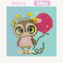 Carica l'immagine nel visualizzatore di Gallery, Kit Diamond Painting 5D per Bambini - Gufo con Cornice Fotografica