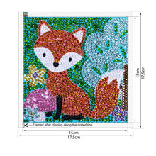 Carica l'immagine nel visualizzatore di Gallery, Kit Diamond Painting 5D per Bambini - Volpe con Cornice Fotografica