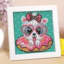 Carica l'immagine nel visualizzatore di Gallery, Kit Diamond Painting 5D per Bambini - Cane con occhiali con Cornice Fotografica