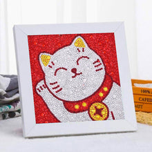Carica l'immagine nel visualizzatore di Gallery, Diamond Painting 5D Gatto per Bambini con Cornice Fotografica