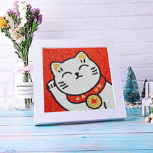 Carica l'immagine nel visualizzatore di Gallery, Kit Diamond Painting 5D per Bambini - Gatto con Cornice Fotografica