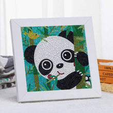 Carica l'immagine nel visualizzatore di Gallery, Diamond Painting con Panda per Bambini con Cornice Fotografica