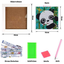 Carica l'immagine nel visualizzatore di Gallery, Kit Diamond Painting 5D per Bambini - Panda con Cornice Fotografica