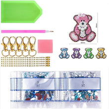 Carica l'immagine nel visualizzatore di Gallery, Portachiavi Diamond Painting 5D Orso 5 Pezzi