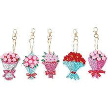 Carica l'immagine nel visualizzatore di Gallery, Portachiavi Diamond Painting 5D Bouquet di Fiori