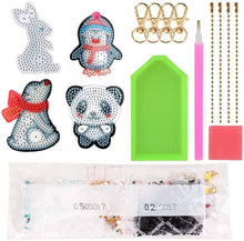 Carica l'immagine nel visualizzatore di Gallery, Portachiavi Diamond Painting 5D Animali Cartoon