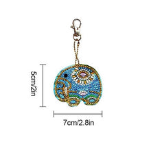 Carica l'immagine nel visualizzatore di Gallery, Portachiavi Diamond Painting 5D Elefanti 5 Pezzi