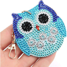 Carica l'immagine nel visualizzatore di Gallery, Portachiavi Diamond Art Gufi 5 Pezzi