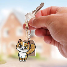 Carica l'immagine nel visualizzatore di Gallery, Portachiavi Diamond Art Gatti 5 Pezzi