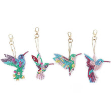 Carica l'immagine nel visualizzatore di Gallery, Portachiavi Diamond Painting 5D Colibrì 4 Pezzi