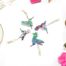 Carica l'immagine nel visualizzatore di Gallery, Portachiavi Diamond Painting 5D Colibrì 4 Pezzi
